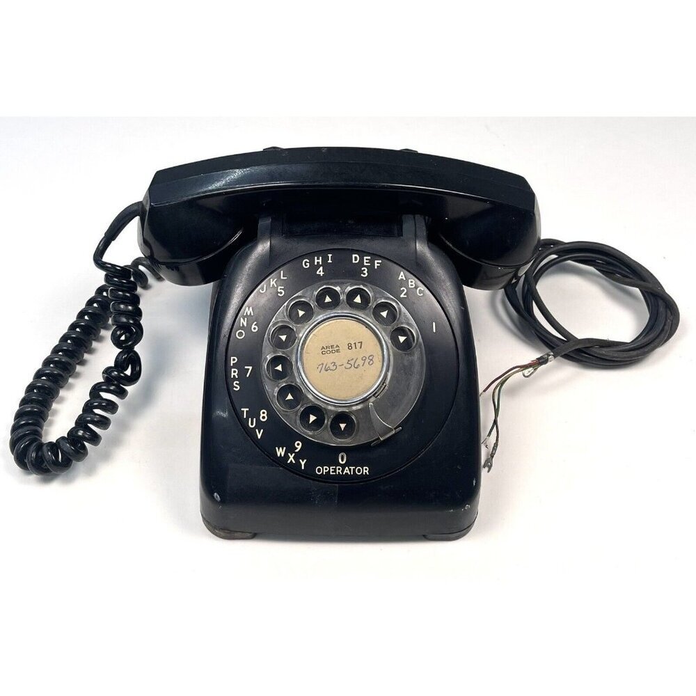 VTG Black MONOPHONE Automatic Electric Leich NB 802 C Rotary TELEPHONE Untested